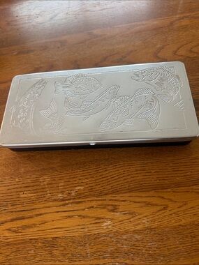 Silver Fish Embossed Metal Storage Box